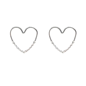 Carrie Chain Studs - Grande Silver