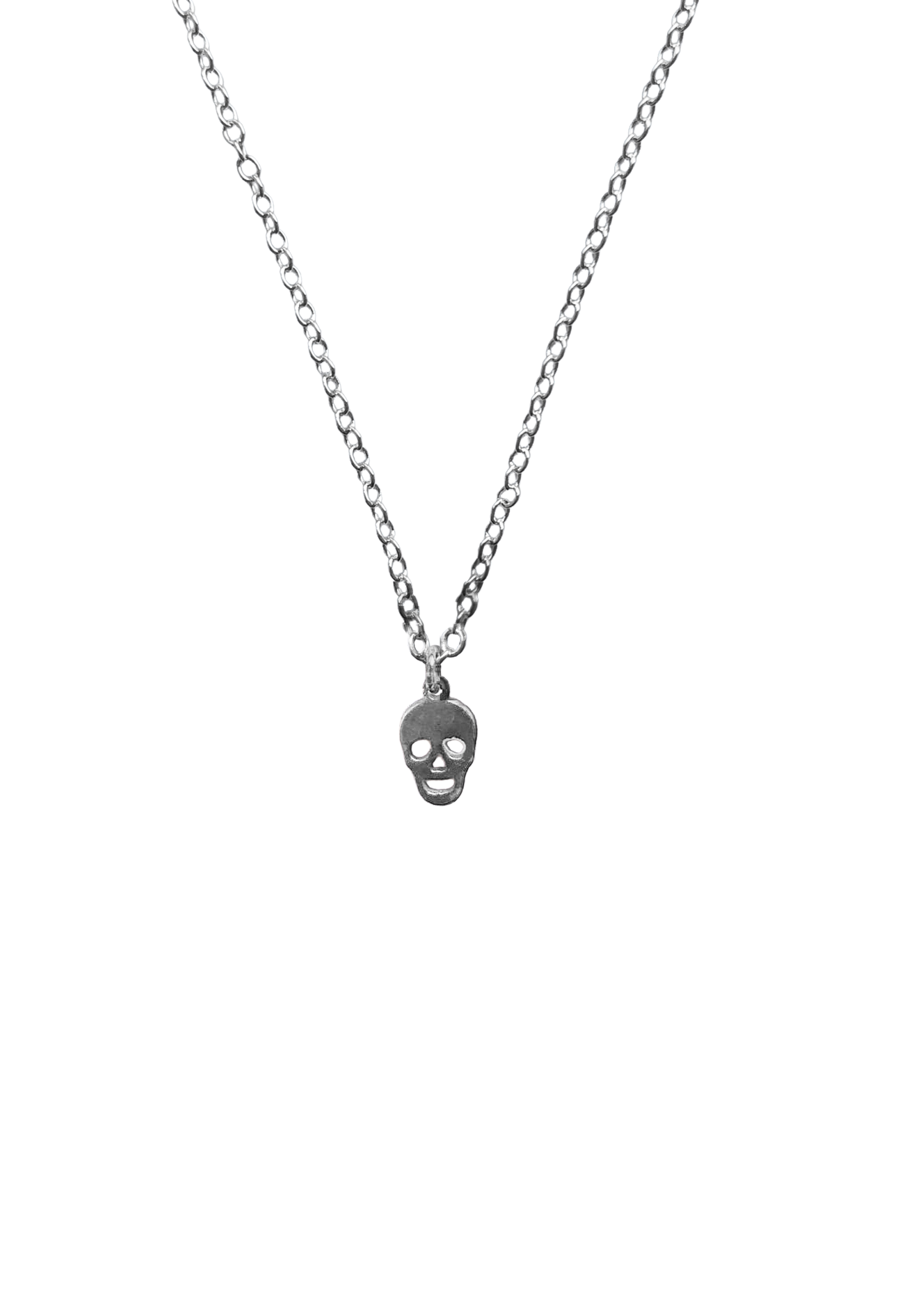Skull Charm Necklace - .925 Sterling Silver
