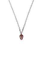 Load image into Gallery viewer, Skull Charm Necklace - .925 Sterling Silver / Rose Vermeil
