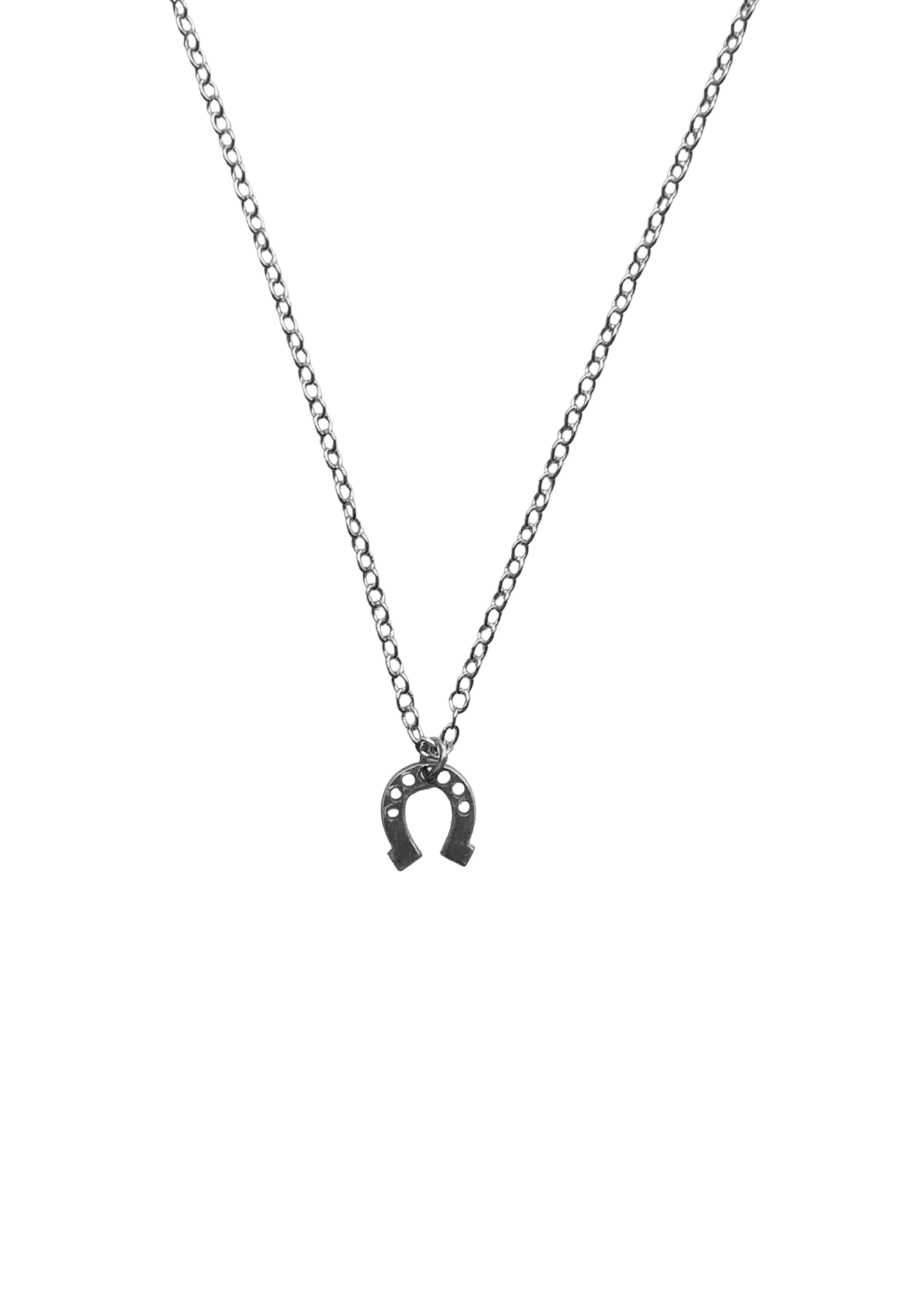 Horseshoe Charm Necklace - .925 Sterling Silver