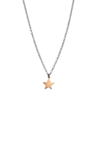 Star Charm Necklace - .925 Sterling Silver / Rose Vermeil