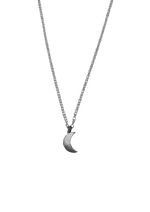 Load image into Gallery viewer, Moon Charm Necklace - .925 Sterling Silver
