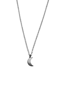 Moon Charm Necklace - .925 Sterling Silver