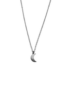 Load image into Gallery viewer, Moon Charm Necklace - .925 Sterling Silver
