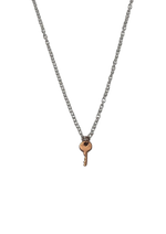 Load image into Gallery viewer, Key Charm Necklace - .925 Sterling Silver / Rose Vermeil
