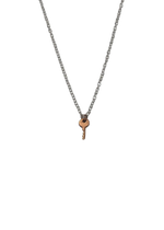 Load image into Gallery viewer, Key Charm Necklace - .925 Sterling Silver / Rose Vermeil
