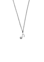 Load image into Gallery viewer, Note Charm Necklace - .925 Sterling Silver
