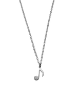 Load image into Gallery viewer, Note Charm Necklace - .925 Sterling Silver
