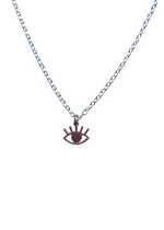 Load image into Gallery viewer, Eye Charm Necklace - .925 Sterling Silver / Rose Vermeil
