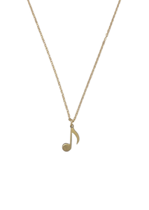 Note Charm Necklace