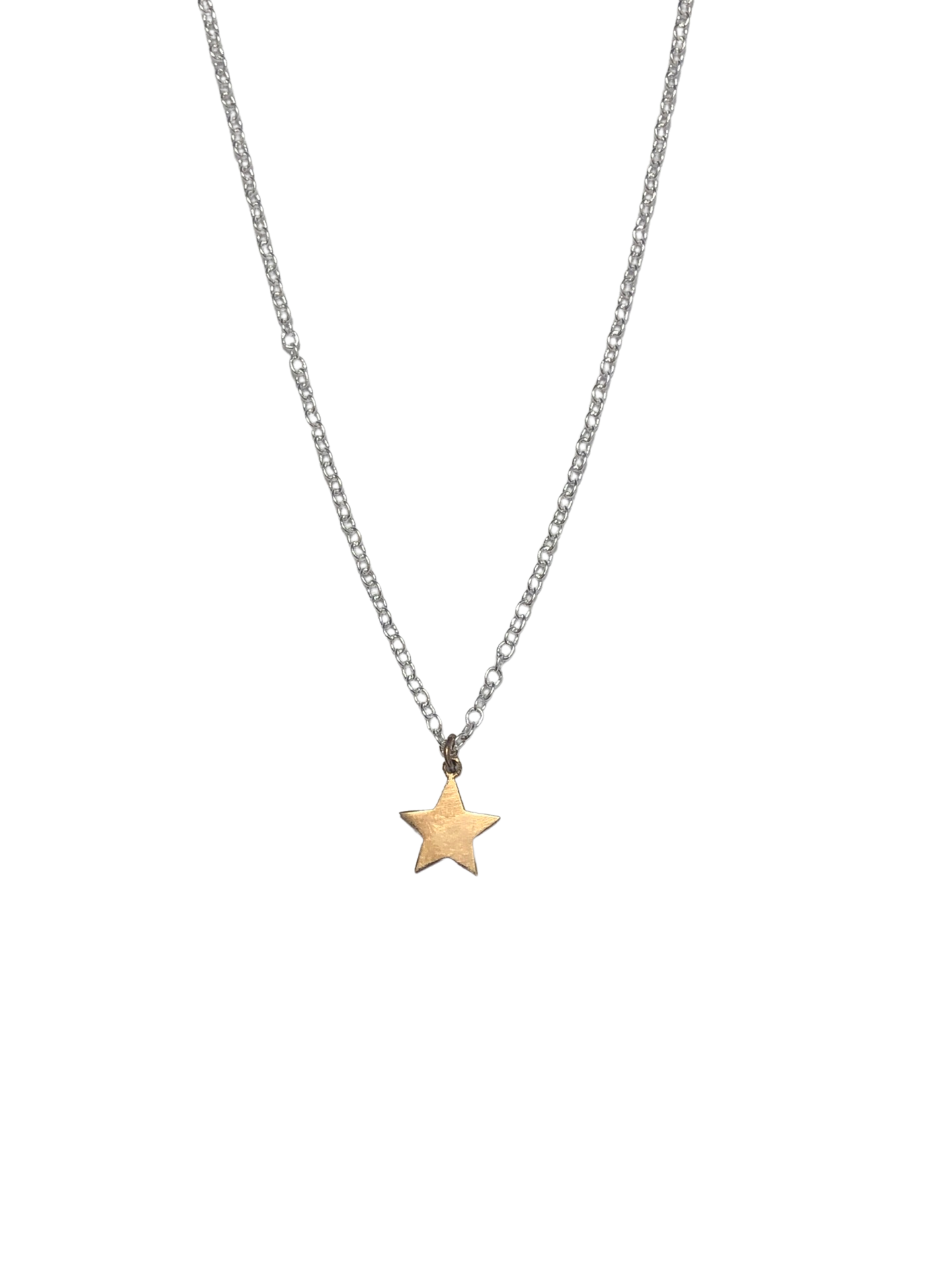 Star Charm Necklace - .925 Sterling Silver / Rose Vermeil