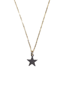 Star Charm Necklace Brass - Mixed Metal