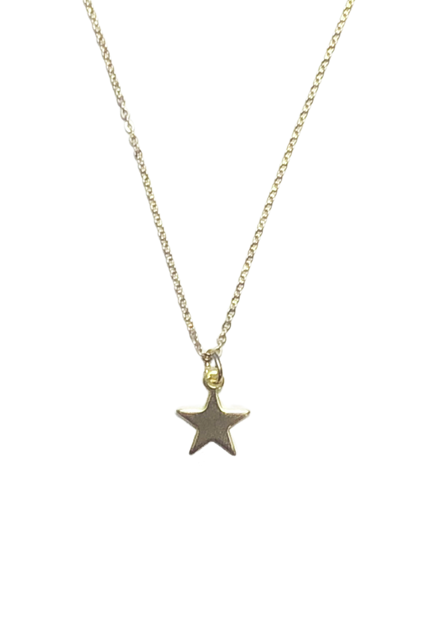 Star Charm Necklace Brass