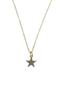 Star Charm Necklace Brass